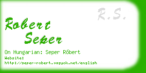 robert seper business card